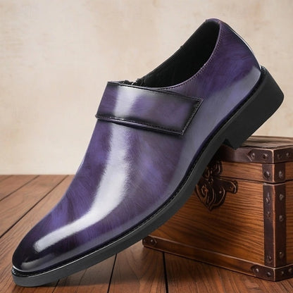 Business Shoes Brown Loafers Slip-On Leather Men's