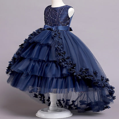 Girls' Kids Flower Solid Girl Colored Dress