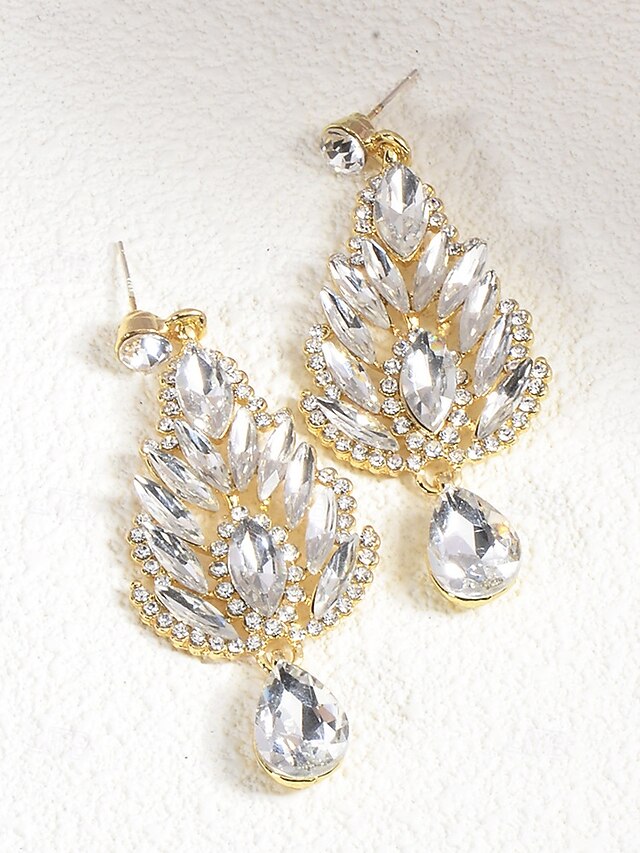 Earrings Green Women's – Drop Crystal Emerald