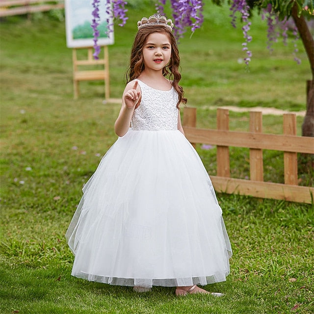 Girl Girls' Kid's Flower Princess Dress