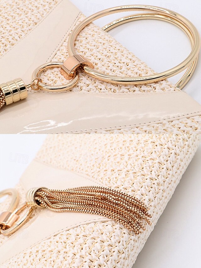 Handbag Purse Clutch with Woven – Women's Elegant Straw