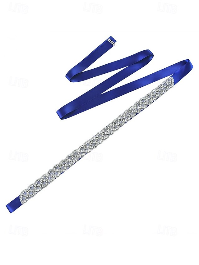 – Rhinestone Bridal Dress Elegant Wedding Waistband Crystal