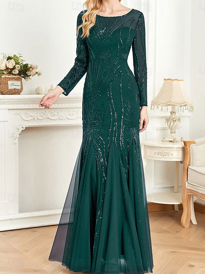 Bride of Elegant the Party Crew Floor Neck Mother Dress