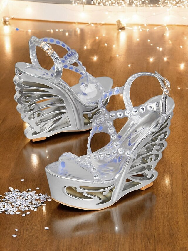 Silver Women – Rhinestone for Elegant Sandals Stiletto Dance