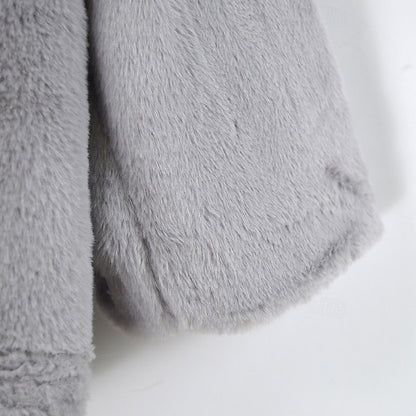 Coat Faux Casual Fur Warm Pocket Comfortable Women's