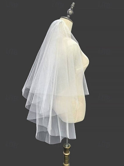 Classic Elegant Soft Veil – Tulle Bridal with Two-Layer