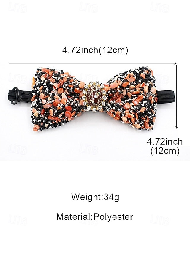 Adjustable Luxury Men's – Gemstone with Strap Bow Tie