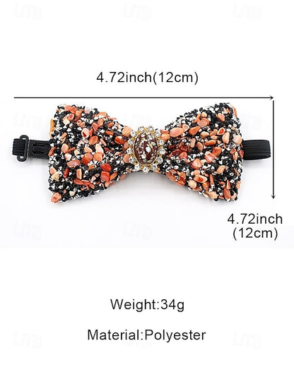Adjustable Luxury Men's – Gemstone with Strap Bow Tie